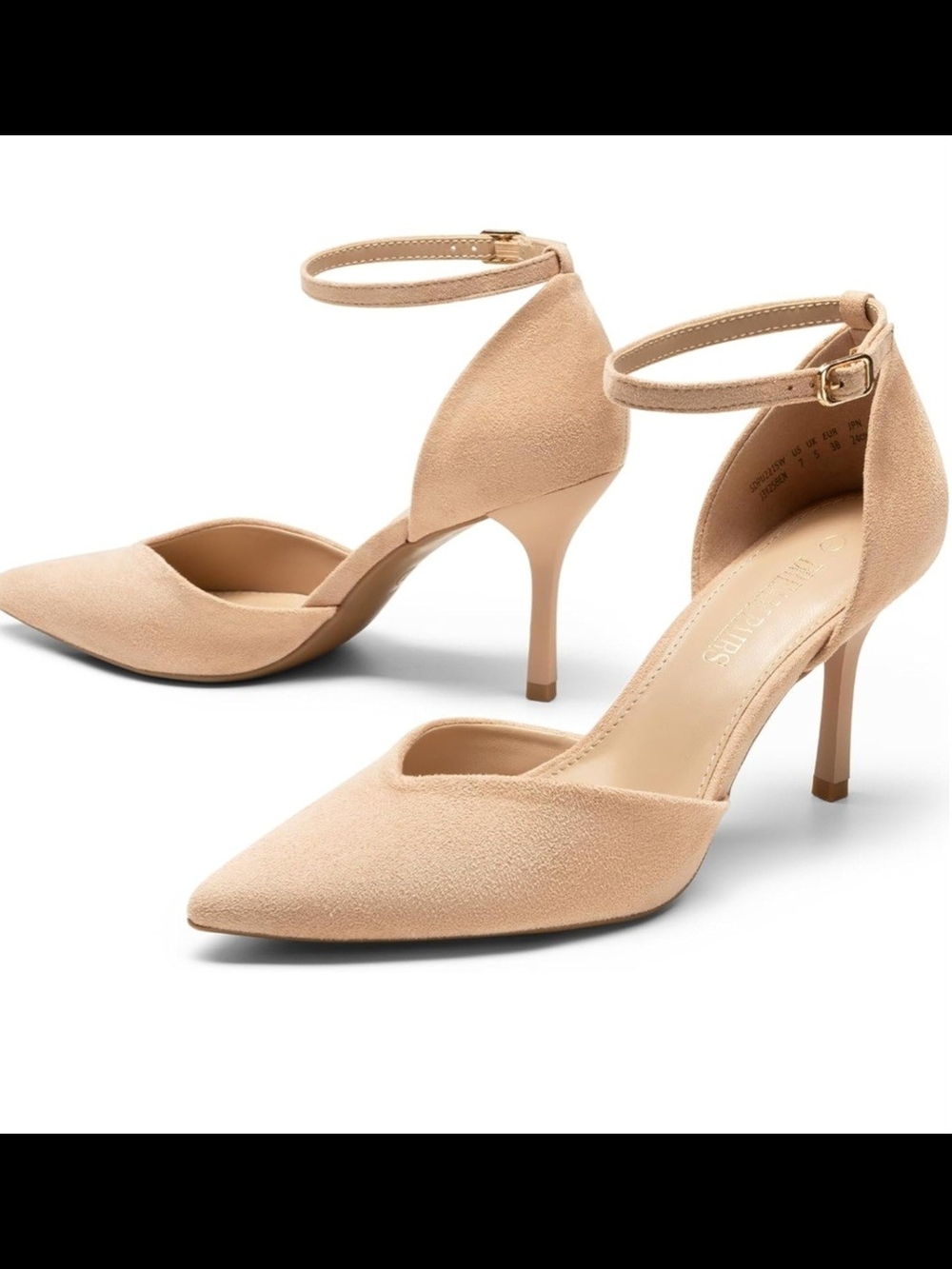 DREAM PAIRS Women’s High Heels Strappy Closed Pointed Toe Stiletto Ankle Strap